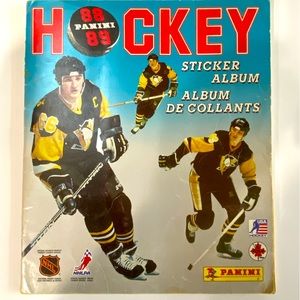 Vintage 1988/89 Panini sticker album book NHL